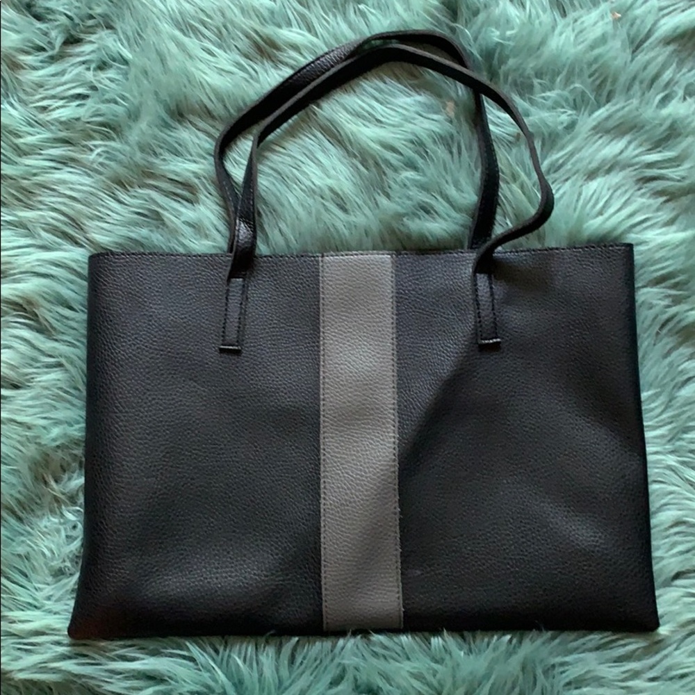 Vince Camuto black and gray tote